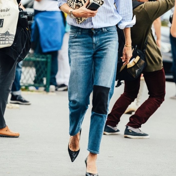 MiH Denim - MiH Jeans Patchwork Phoebe Boyfriend